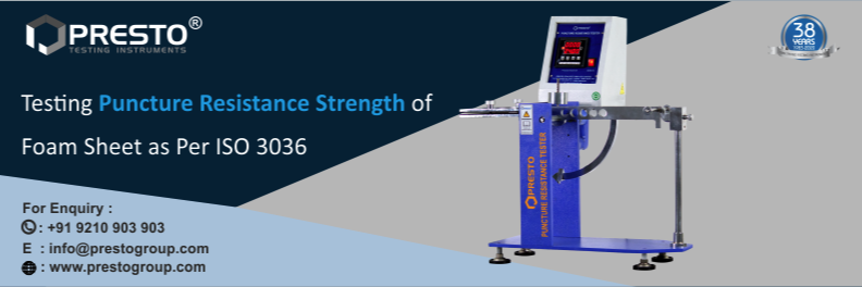 Testing Puncture Resistance Strength of Foam Sheet as per ISO 3036